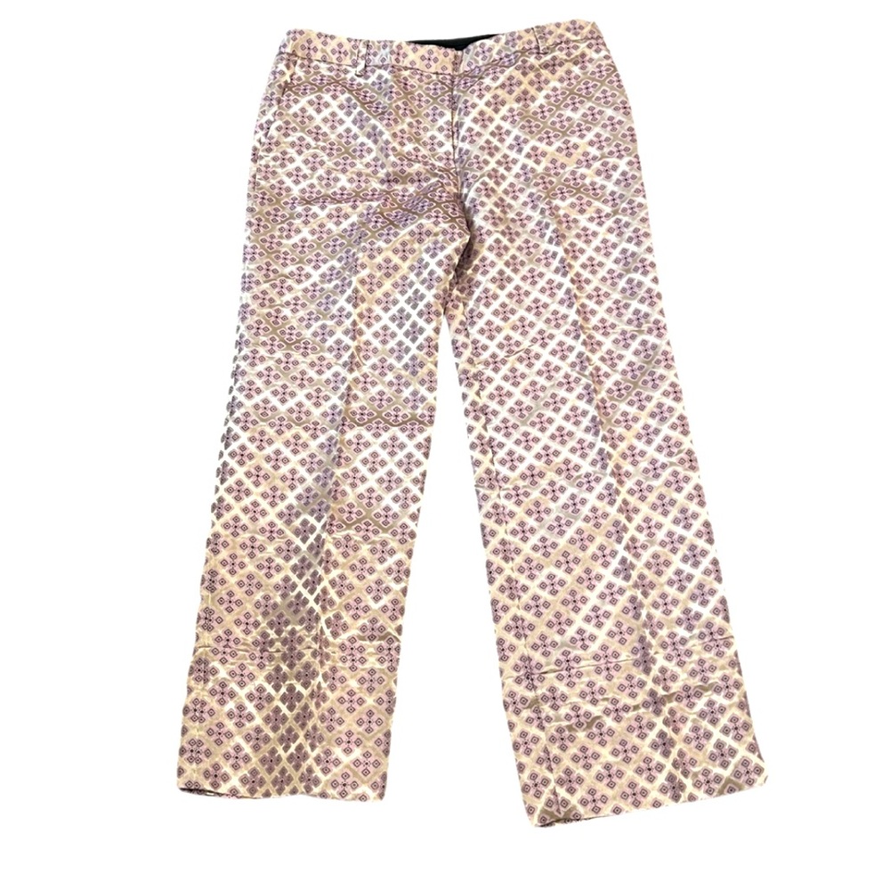 Elizabeth and James Carson Purple Tile Print Wide Leg Pants | NWT Y2K | Size 8